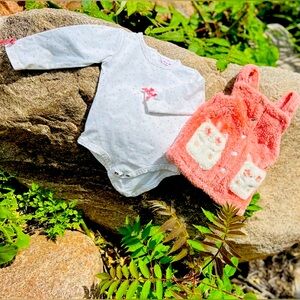 Charming White and Pink Baby Outfit